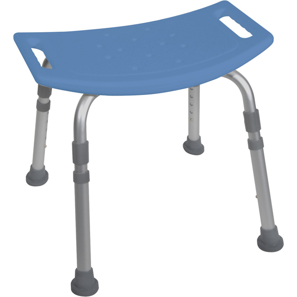 Bathroom Safety Shower Tub Bench Chair - Without Back Blue - Click Image to Close